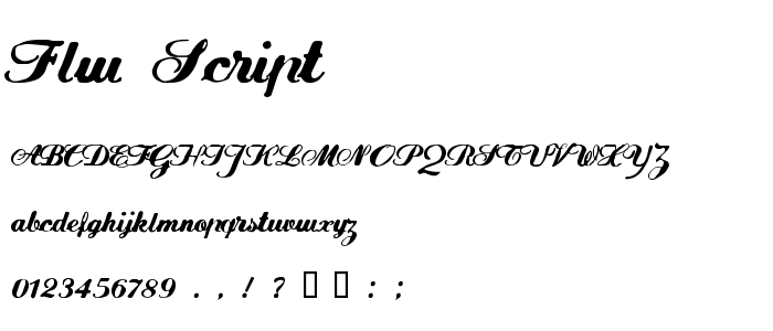 FLW Script font